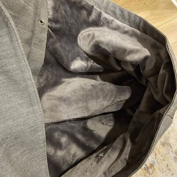 NWOT Kristen Blake Women's Gray Coat Jacket with Hood and Belt Size Large - Picture 6 of 10